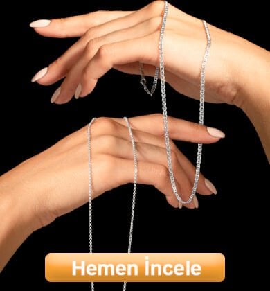 Gümüş Unisex Zincir Kolye