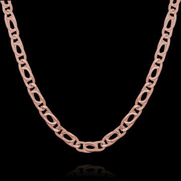 Kuşgözü Model Gümüş Zincir 3,25 mm Genişlik 55 Cm - Rose Rengi