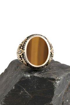 Kaplangözü Taşlı Gümüş Erkek Yüzük