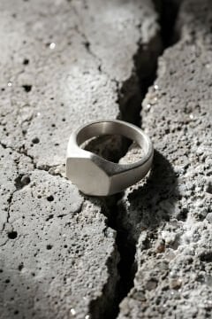 Altıgen Model Mat Gümüş Erkek Şövalye Yüzüğü