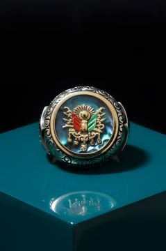 Devlet Arması Desenli Mineli Alemdar Model Yüzük