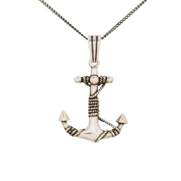 Gemi Çapası Gümüş Kolye