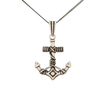 Gemi Çapası Gümüş Kolye