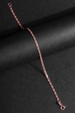 Kuşgözü Model Gümüş 2,10 mm Genişlik Bileklik 16 Cm - Rose Rengi