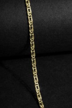 Kuşgözü Model Gümüş 2,10 mm Genişlik Bileklik 18 Cm - Altın Rengi