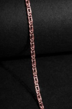 Kuşgözü Model Gümüş 2,10 mm Genişlik Bileklik 22 Cm - Rose Rengi