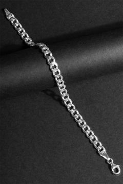 Gurmet Model Gümüş 6,60 mm Genişlik Bileklik 16 Cm - Gümüş Rengi
