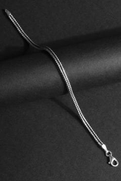 Tilki Kuyruğu Model Gümüş 3,00 mm Genişlik Bileklik