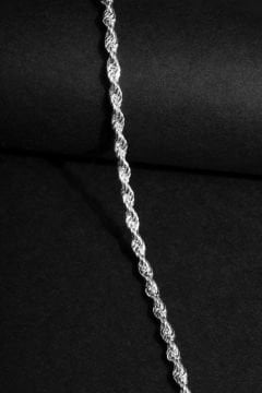 Halat Model Gümüş 3,00 mm Genişlik Bileklik