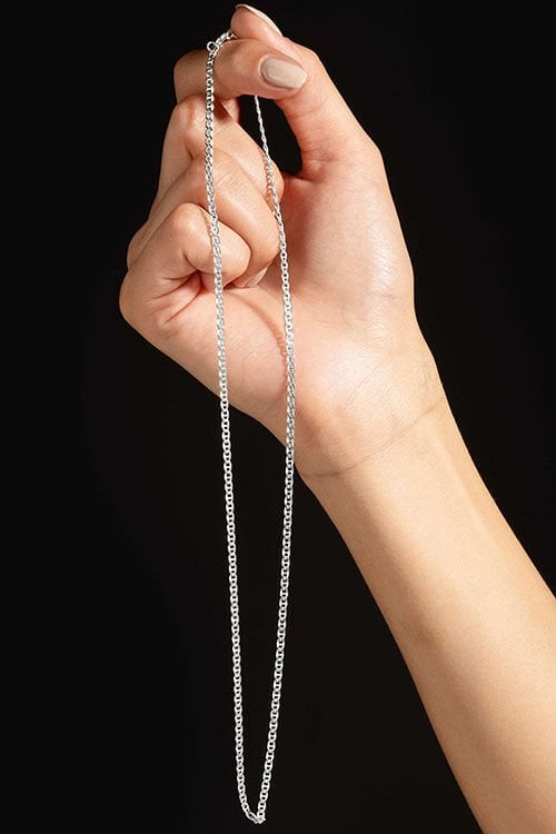 Barlı Model Gümüş Zincir 2,30 mm Genişlik