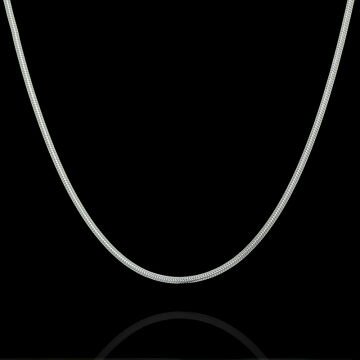 Yılan Model Gümüş Zincir 1,00 mm Genişlik