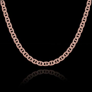 Barlı Model Gümüş Zincir 3,25 mm Genişlik 50 Cm - Rose Rengi