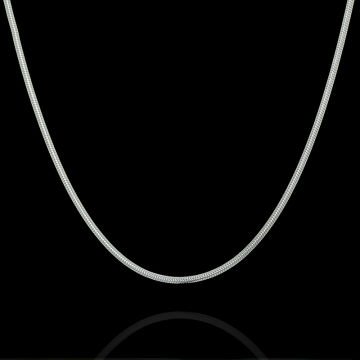 Yılan Model Gümüş Zincir 1,00 mm Genişlik 60 Cm - Gümüş Rengi
