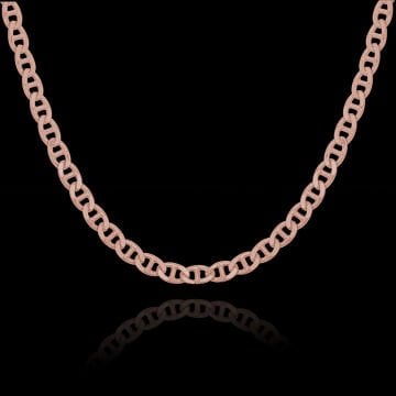 Barlı Model Gümüş Zincir 3,25 mm Genişlik 55 Cm - Rose Rengi