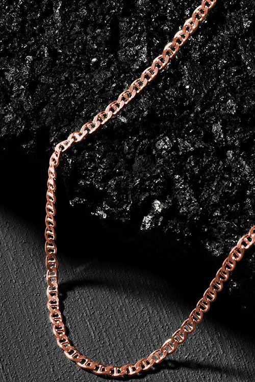 Barlı Model Gümüş Zincir 3,25 mm Genişlik 60 Cm - Rose Rengi