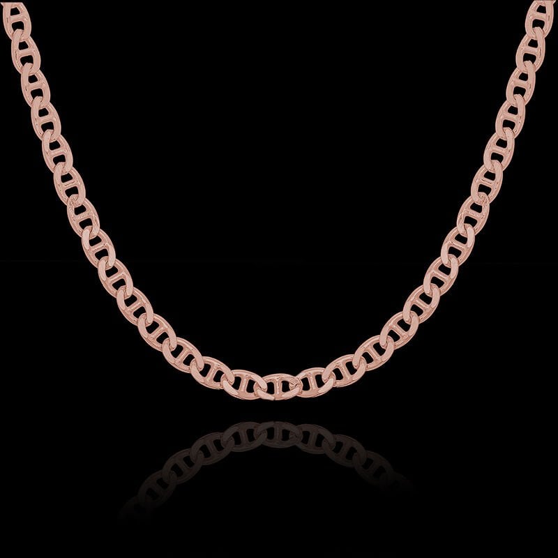 Barlı Model Gümüş Zincir 3,25 mm Genişlik 65 Cm - Rose Rengi