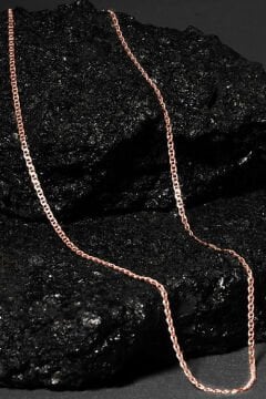 Barlı Model Gümüş Zincir 2,30 mm Genişlik 50 Cm - Rose Rengi