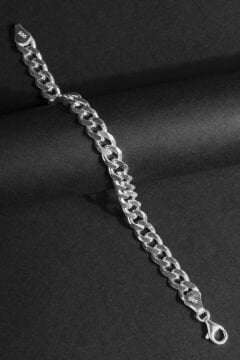 Gurmet Model Gümüş 7,60 mm Genişlik Bileklik