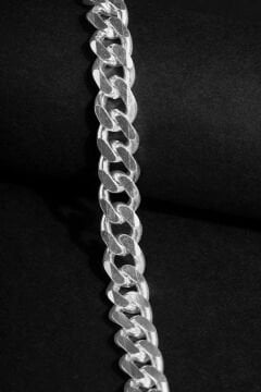 Gurmet Model Gümüş 7,60 mm Genişlik Bileklik