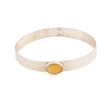 Kehribar Taşlı El İşi Kelepçe Model Bileklik