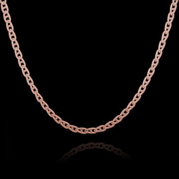 Barlı Model Gümüş Zincir 2,30 mm Genişlik 60 Cm - Rose Rengi