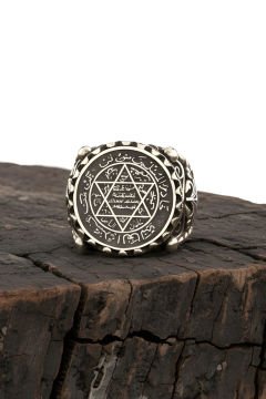 Mührü Süleyman Kazıma El İşi Gümüş Yüzük