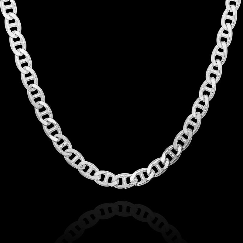 Barlı Model Gümüş Zincir 3,90 mm Genişlik