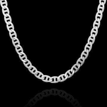 Barlı Model Gümüş Zincir 3,90 mm Genişlik