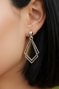 Diamond Model Gümüş Küpe