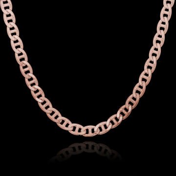 Barlı Model Gümüş Zincir 3,90 mm Genişlik 50 Cm - Rose Rengi