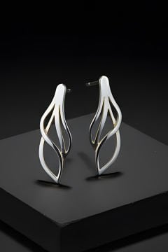 Sarmal Model Gümüş Küpe