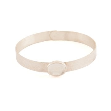 Necef Taşlı El İşi Kelepçe Model Gümüş Bileklik