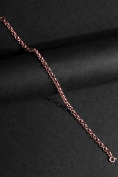 Doch Model Gümüş 3,75 mm Genişlik Bileklik 22 Cm - Rose Rengi