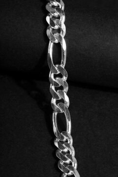 Figaro Model Gümüş 9,00 mm Genişlik Bileklik