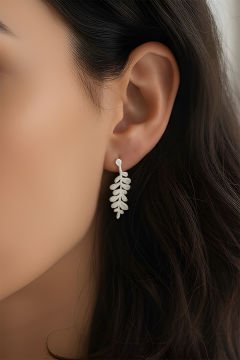 Sarmaşık Model Gümüş Küpe