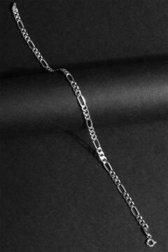 Figaro Model Gümüş 3,80 mm Genişlik Bileklik 22 Cm - Gümüş Rengi