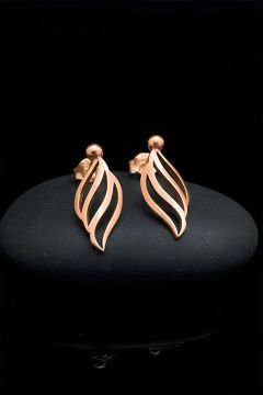 Yakamoz Model Gümüş Küpe Rose Rengi