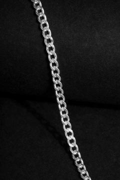 Gurmet Model Gümüş 2,20 mm Genişlik Bileklik 17 Cm - Gümüş Rengi