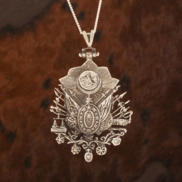 Osmanlı Devlet Arması Model Gümüş Kolye