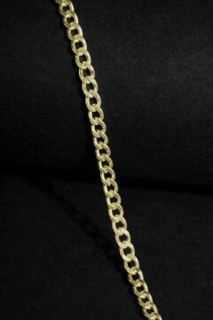 Gurmet Model Gümüş 2,20 mm Genişlik Bileklik 20 Cm - Altın Rengi