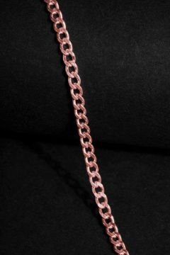 Gurmet Model Gümüş 2,20 mm Genişlik Bileklik 20 Cm - Rose Rengi