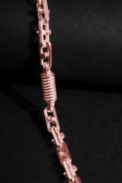 Monte Carlo Model Gümüş 5,40 mm Genişlik Bileklik 18 Cm - Rose Rengi