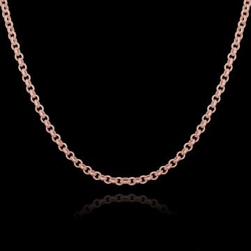 Doch Model Gümüş Zincir 2,00 mm Genişlik 50 Cm - Rose Rengi