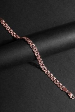 Nonna Model Gümüş 7,50 mm Genişlik Bileklik 16 Cm - Rose Rengi