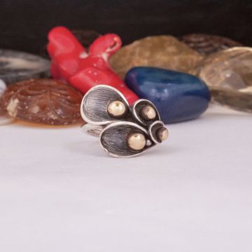 Taşsız El İşi Çiçek Model Tasarım Gümüş Yüzük