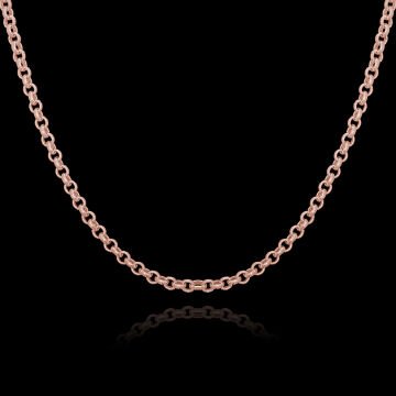 Doch Model Gümüş Zincir 2,00 mm Genişlik 75 Cm - Rose Rengi