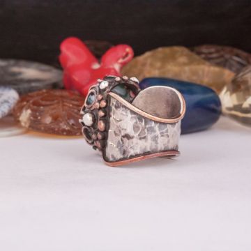 Yeşil Akik El İşi Model Özel Tasarım Gümüş Yüzük