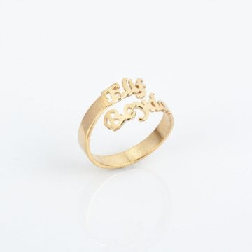 Çift İsimli Gümüş Yüzük