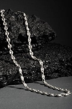 Gemici Düğümü 6,00 mm Genişlik Gümüş Unisex Zincir Kolye