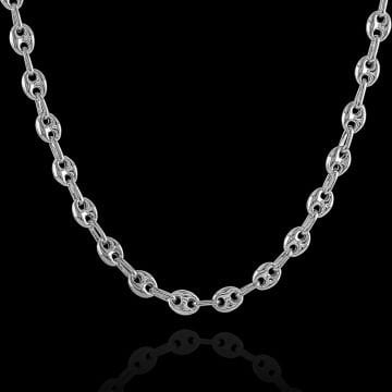 Gemici Düğümü 6,00 mm Genişlik Gümüş Unisex Zincir Kolye